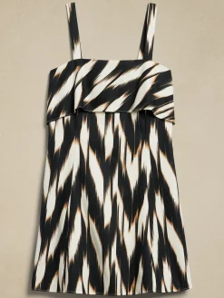 Linen-Blend Mini Dress
