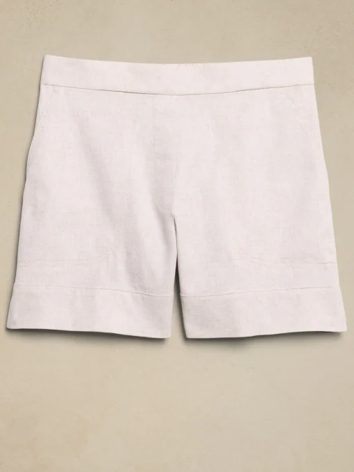 Linen-Blend Pull-On Short