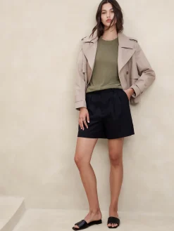Linen-Blend T-Shirt