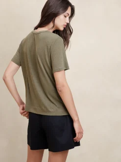 Linen-Blend T-Shirt