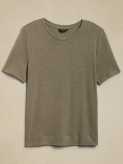 Linen-Blend T-Shirt