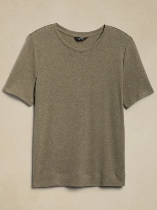 Linen-Blend T-Shirt