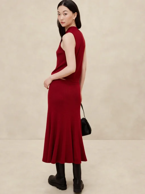 Lurex Midi Sweater Skirt