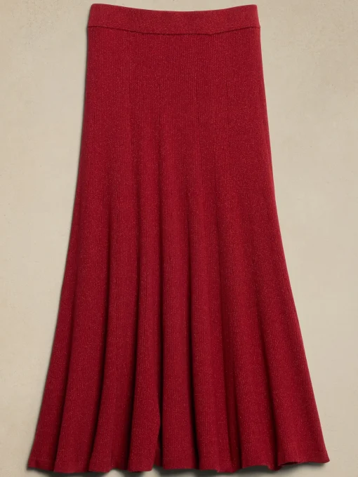Lurex Midi Sweater Skirt