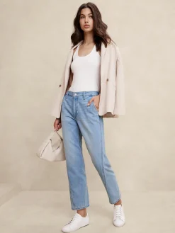 Luxe High-Rise Barrel Jean