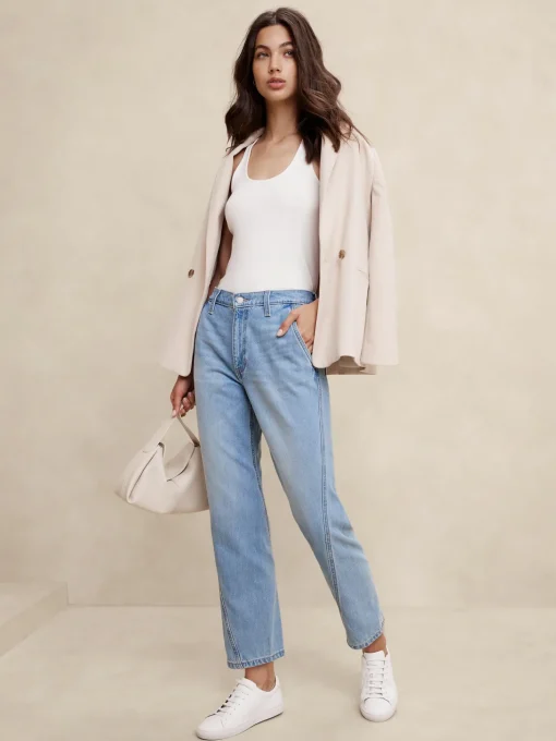 Luxe High-Rise Barrel Jean