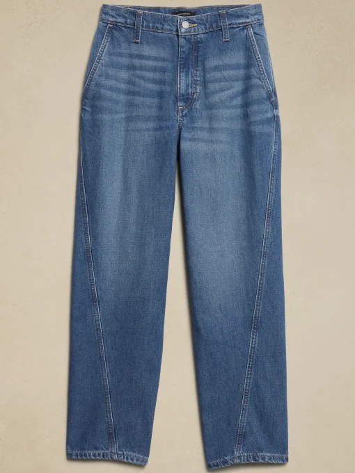 Luxe High-Rise Barrel Jean