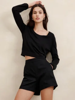 Merino Wool Cropped Sweater
