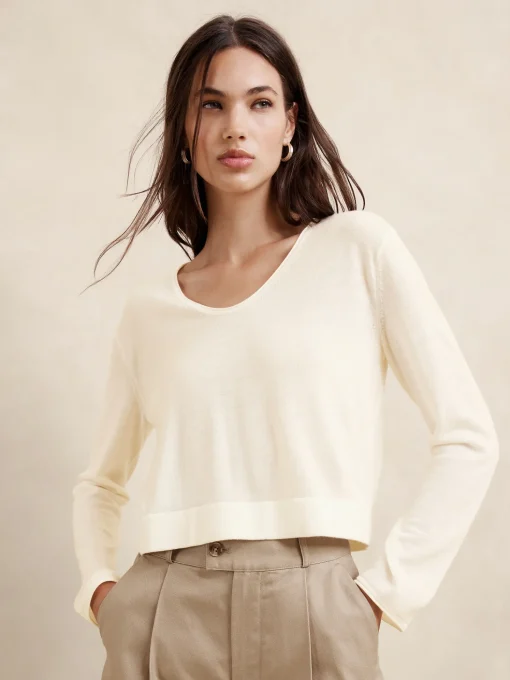 Merino Wool Cropped Sweater
