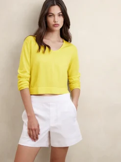 Merino Wool Cropped Sweater