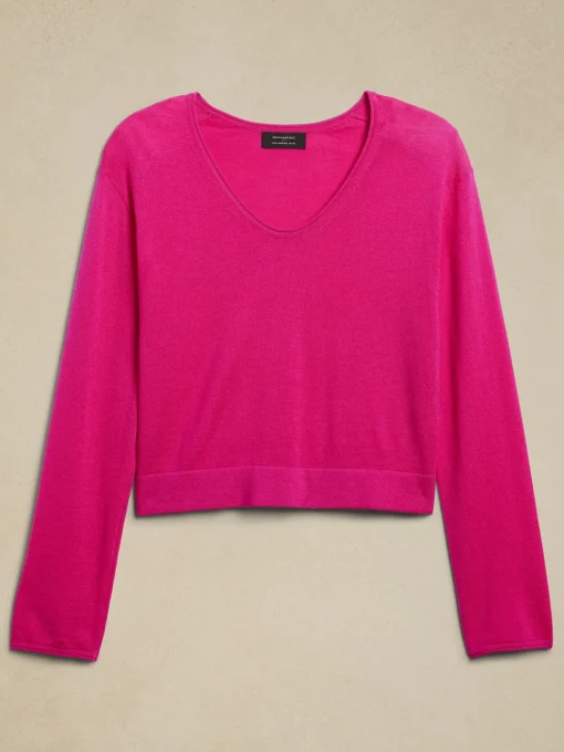 Merino Wool Cropped Sweater