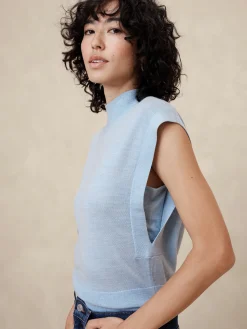 Merino Wool Mock-Neck Sweater