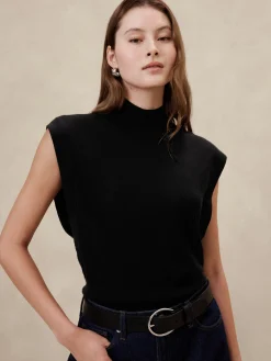 Merino Wool Mock-Neck Sweater