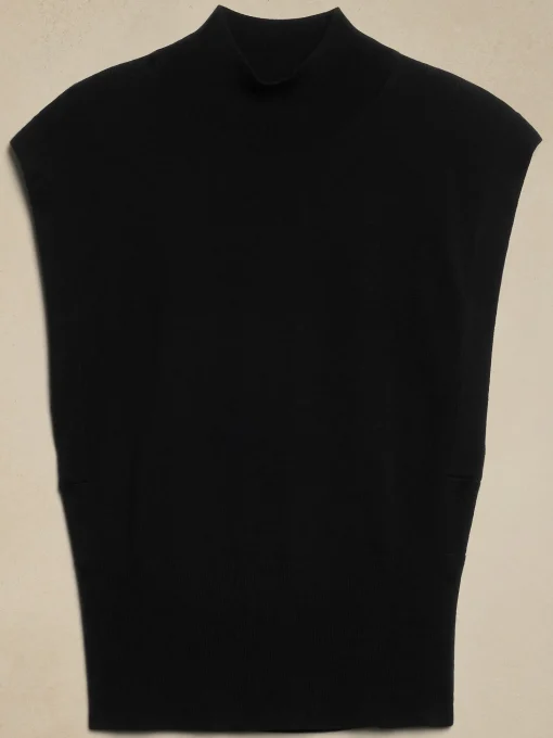 Merino Wool Mock-Neck Sweater
