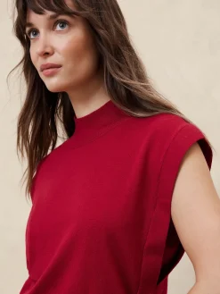 Merino Wool Mock-Neck Sweater
