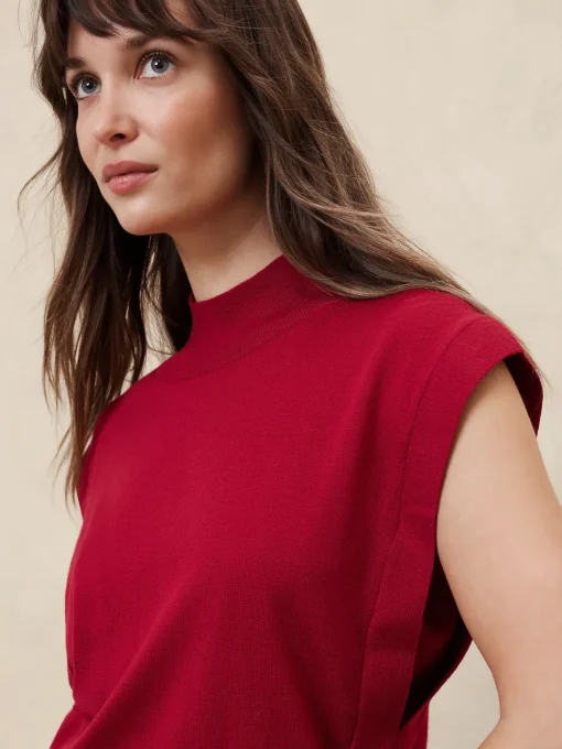 Merino Wool Mock-Neck Sweater