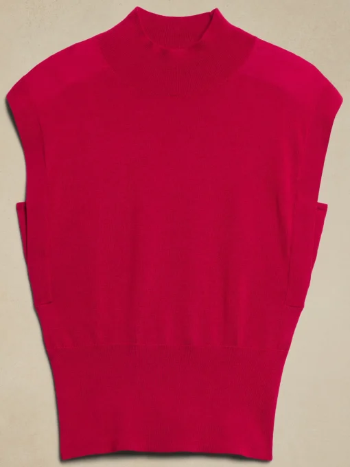 Merino Wool Mock-Neck Sweater