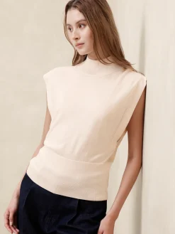 Merino Wool Mock-Neck Sweater