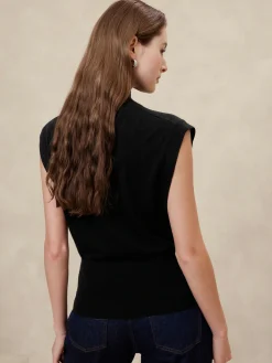 Merino Wool Mock-Neck Sweater
