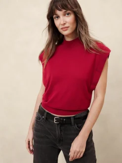 Merino Wool Mock-Neck Sweater