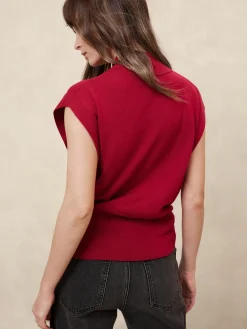 Merino Wool Mock-Neck Sweater