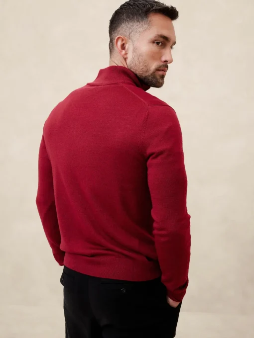 Merino Wool Quarter-Zip Sweater