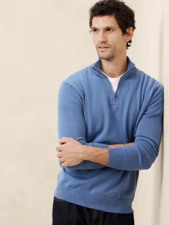 Merino Wool Quarter-Zip Sweater