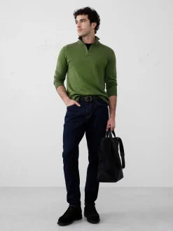 Merino Wool Quarter-Zip Sweater