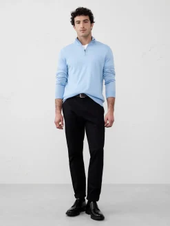Merino Wool Quarter-Zip Sweater