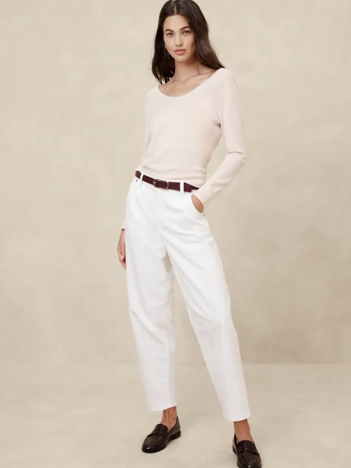 Merino Wool Scoop-Back Sweater