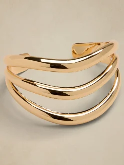 Metal Wavy Cuff Bracelet