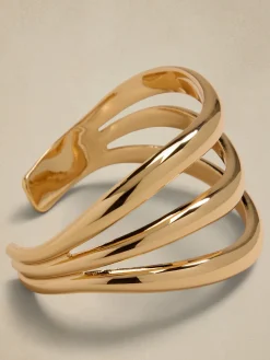 Metal Wavy Cuff Bracelet