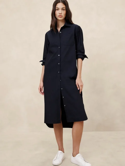 Midi Poplin Shirtdress