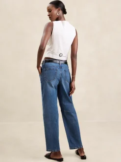 Mid-Rise Barrel Jean