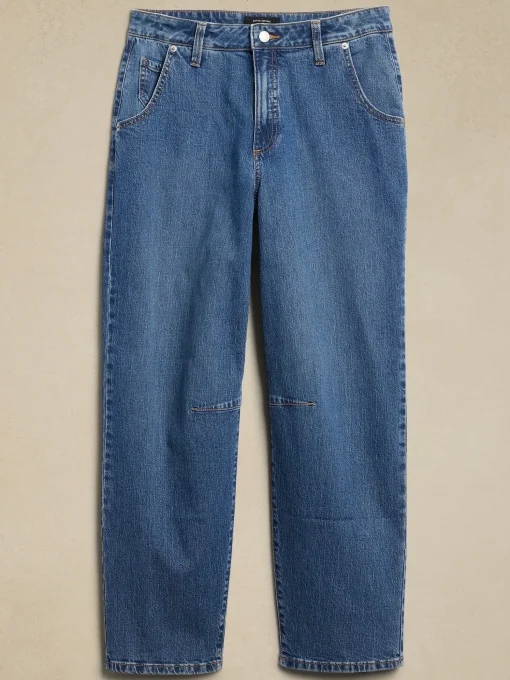 Mid-Rise Barrel Jean