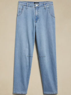 Mid-Rise Barrel Jean