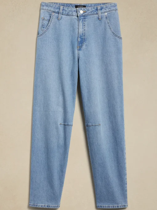 Mid-Rise Barrel Jean