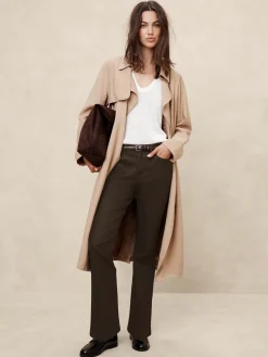Mid-Rise Bootcut Coated Jean