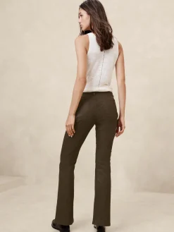 Mid-Rise Bootcut Coated Jean