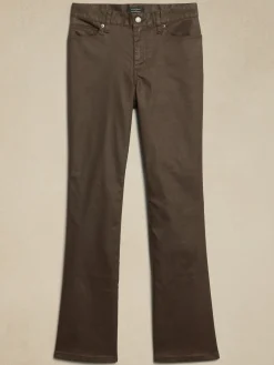 Mid-Rise Bootcut Coated Jean