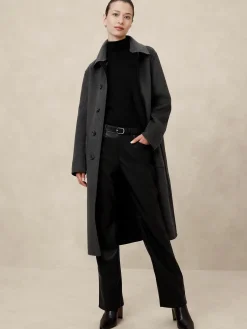Mid-Rise Bootcut Vegan Leather Pant