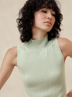 Mock-Neck Sweater Tank