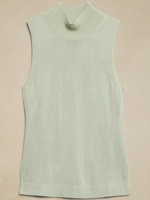 Mock-Neck Sweater Tank