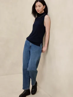 Mock-Neck Sweater Tank