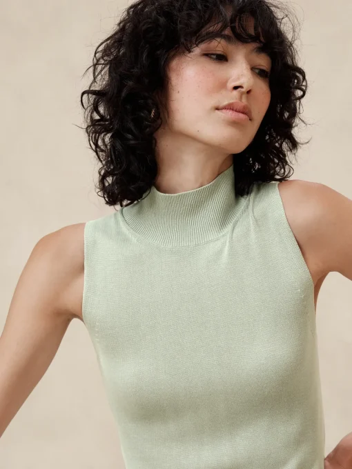 Mock-Neck Sweater Tank