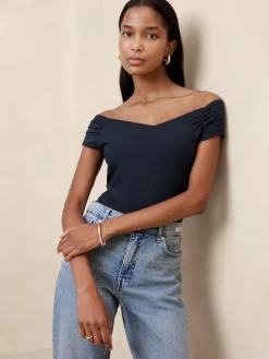 Off-Shoulder Soft Stretch Top
