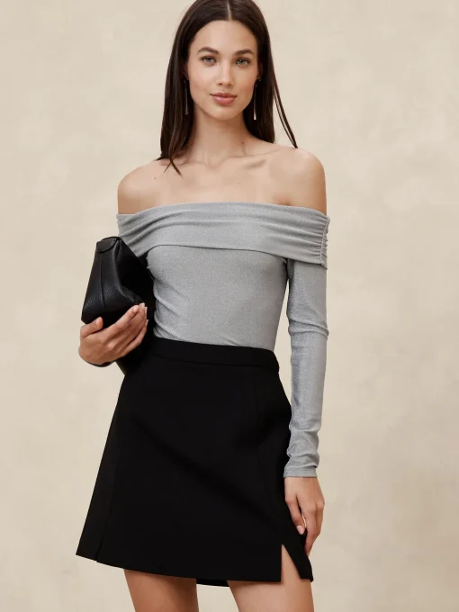 Off-Shoulder Sparkle Top
