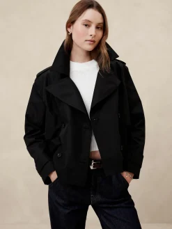 Oversized Short Trench Coat