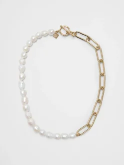 Pearl Chain Link Necklace