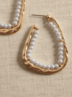 Pearl Hoop Earrings